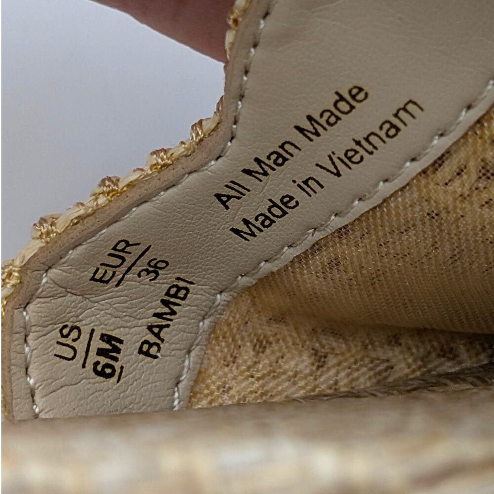 Sam Edelman Bambi Slip-On Slide Sandals Open Toe Women's Linen US6M EU36 - Picture 6 of 14